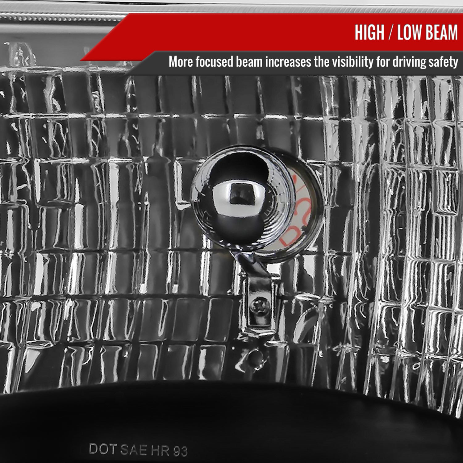 1993-1998 Jeep Grand Cherokee Factory Style Headlights Matte Black/Clear Lens