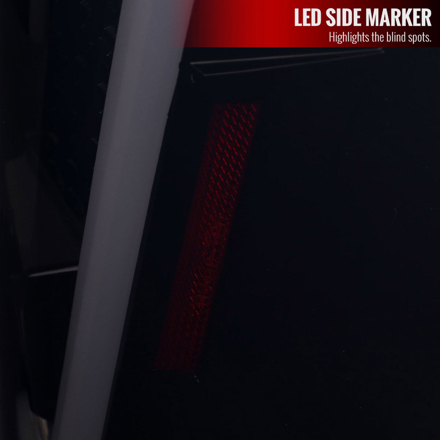 2004-2015 Nissan Titan LED Tail Lights with White LED Tube Glossy Black/Smoke