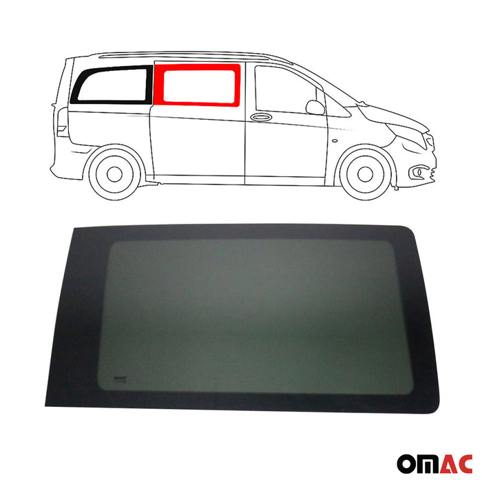 Window Glass For Mercedes Metris 2016-2024 Right Side Front L2 L3 Black