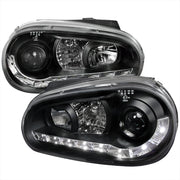1999-2006 VW Golf Mk4 GTI/R32 Cabrio Projector Headlights R8 LED Light Black