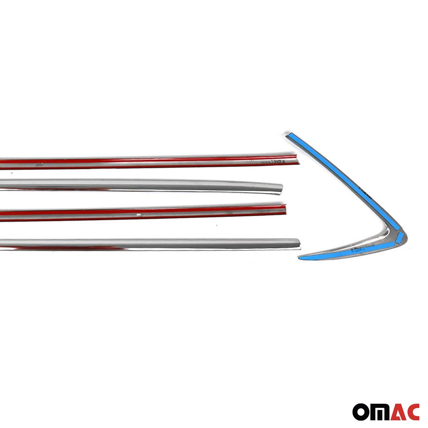 2016-2021 Hyundai Tucson Window Molding Trim Streamer Stainless Steel Silver 6 Pcs