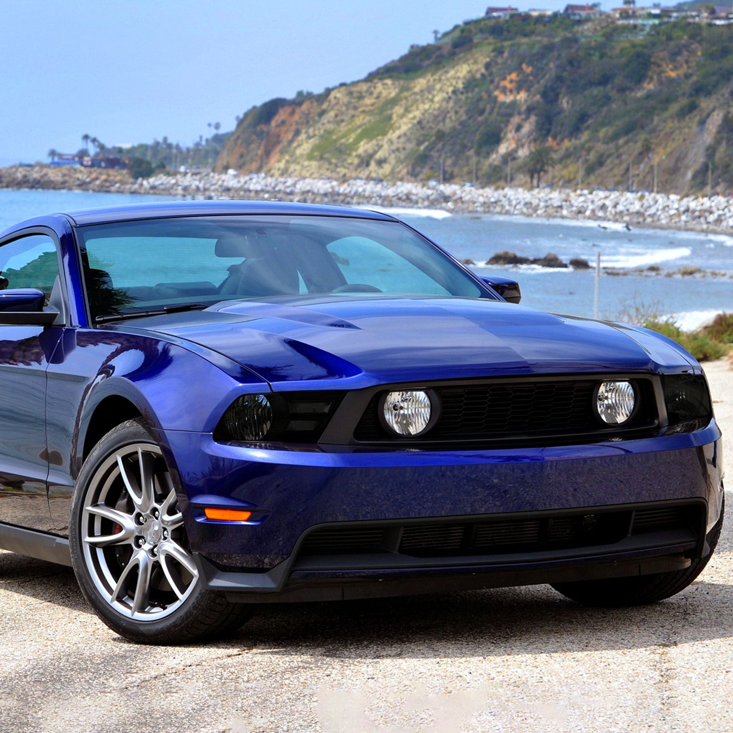 2010-2014 Ford Mustang Factory Style Headlights Black Housing/Smoke Lens