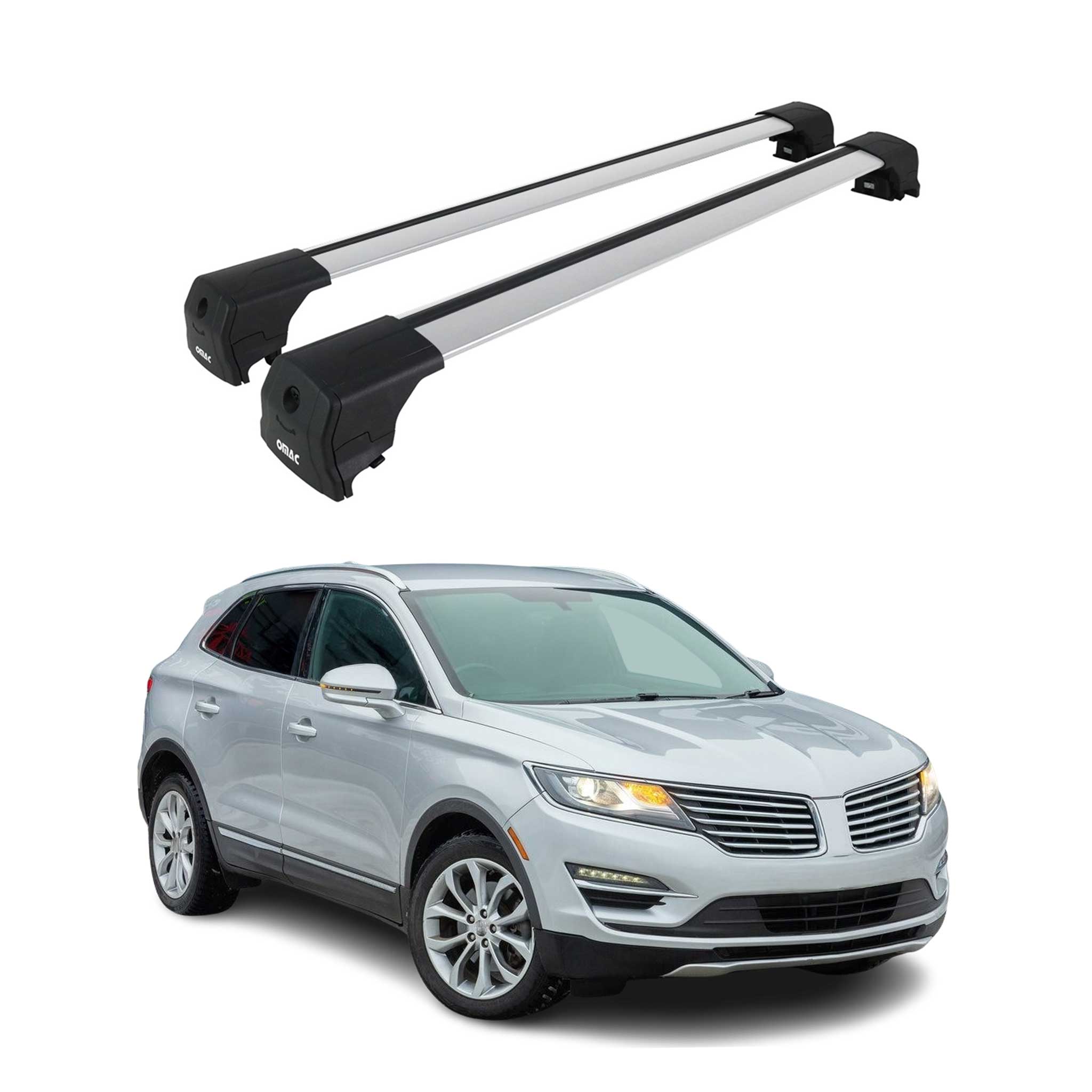 2015-2019 Lincoln MKC Roof Rack Cross Bars Black