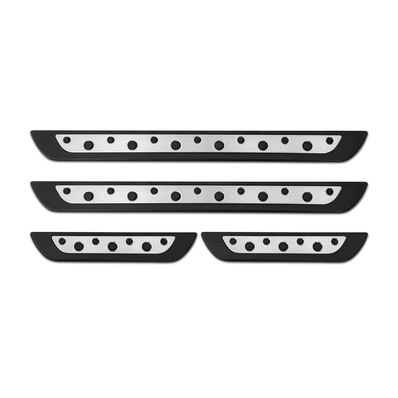 Chevrolet Colorado Door Sill Scuff Plate Scratch Protector Steel Silver 4 Pcs