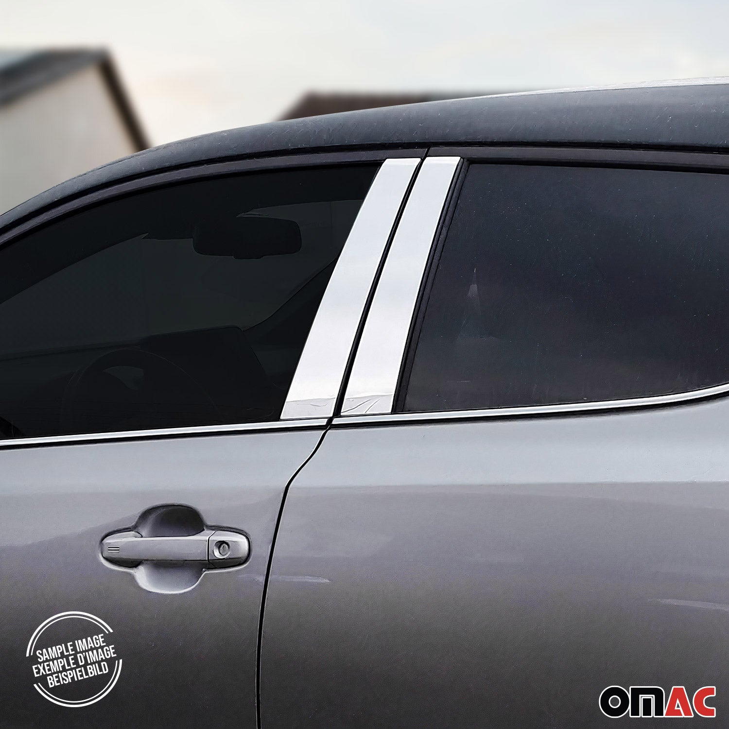 2018-2022 Toyota C-HR Window B Pillar Posts Door Trim Cover Stainless Steel Silver 4x