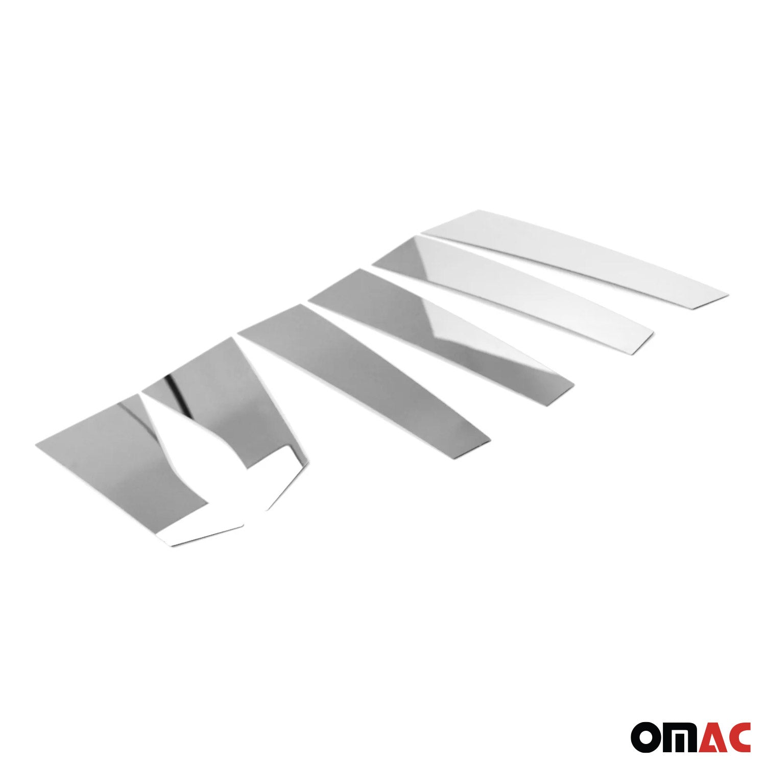 2006-2013 Chevrolet Impala Window B Pillar Posts Door Trim Stainless Steel Silver 6x