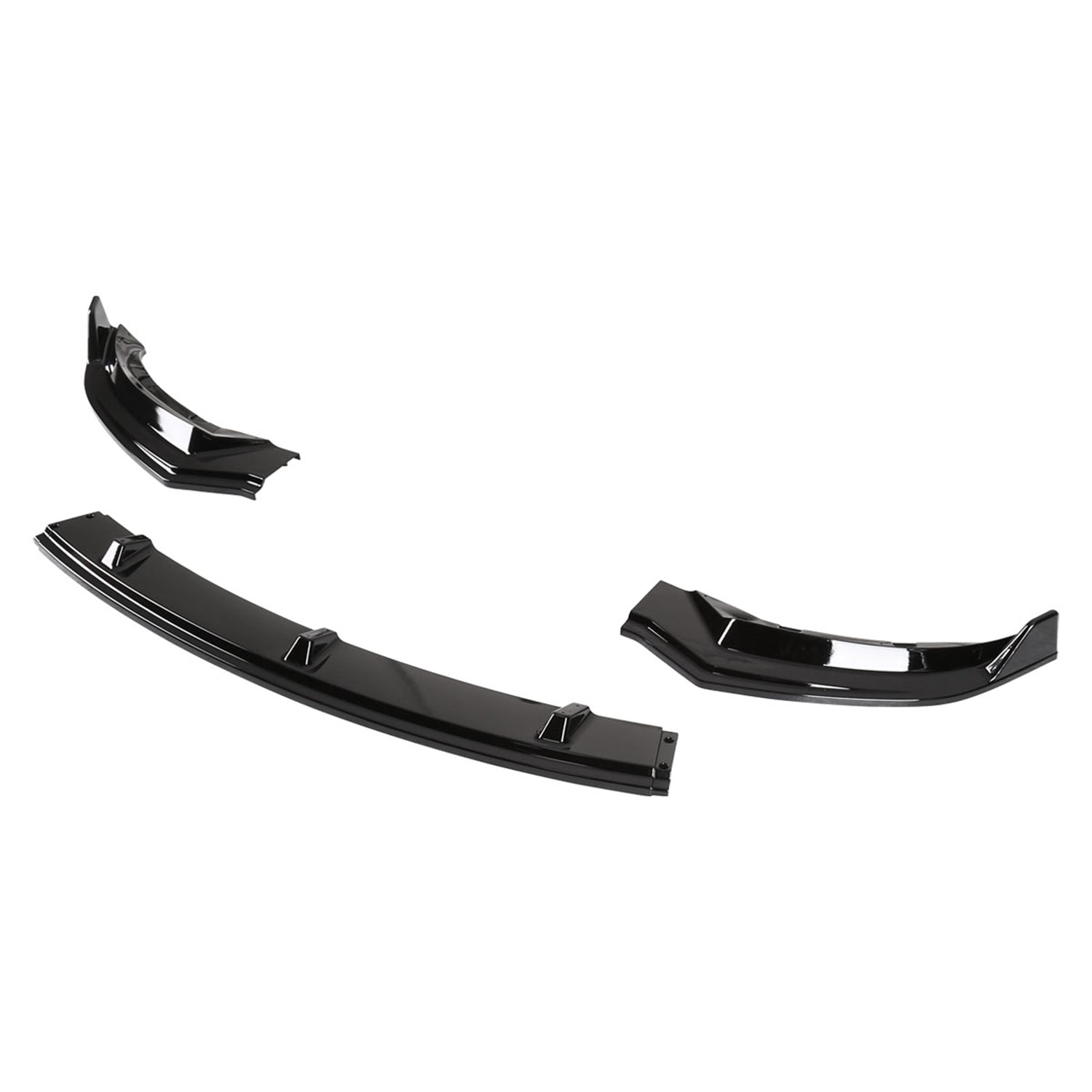 2017-2020 Tesla Model 3 Glossy Black Polypropylene 3Pcs Bumper Lip