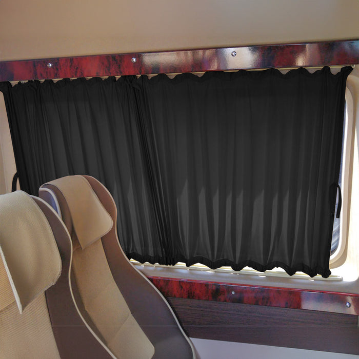 Side Window Curtain Sunshade for VW Eurovan 1992-2003 L1 SWB Barn Door Black