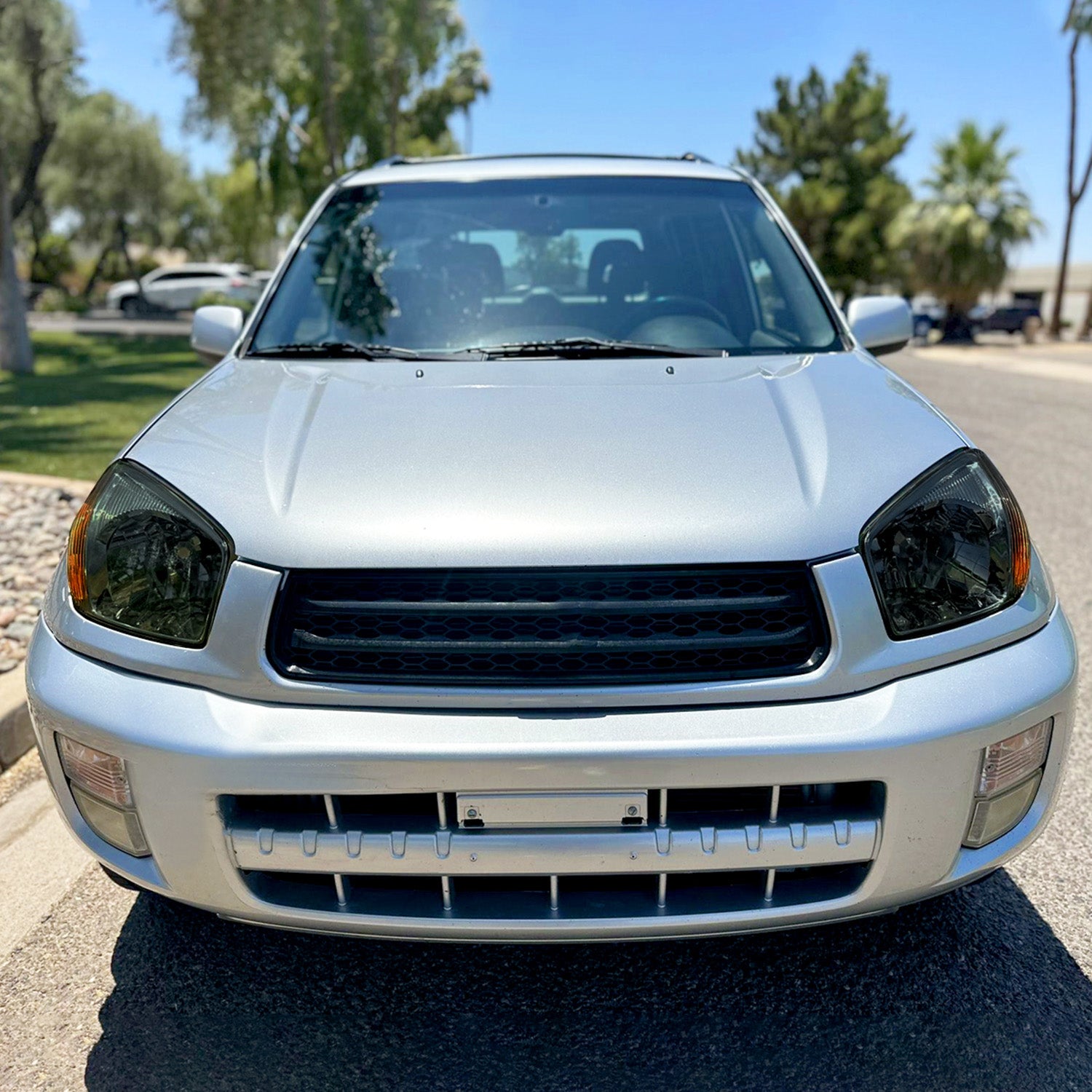 2001-2003 Toyota RAV4 Factory Style Headlights Chrome Housing/Smoke Lens