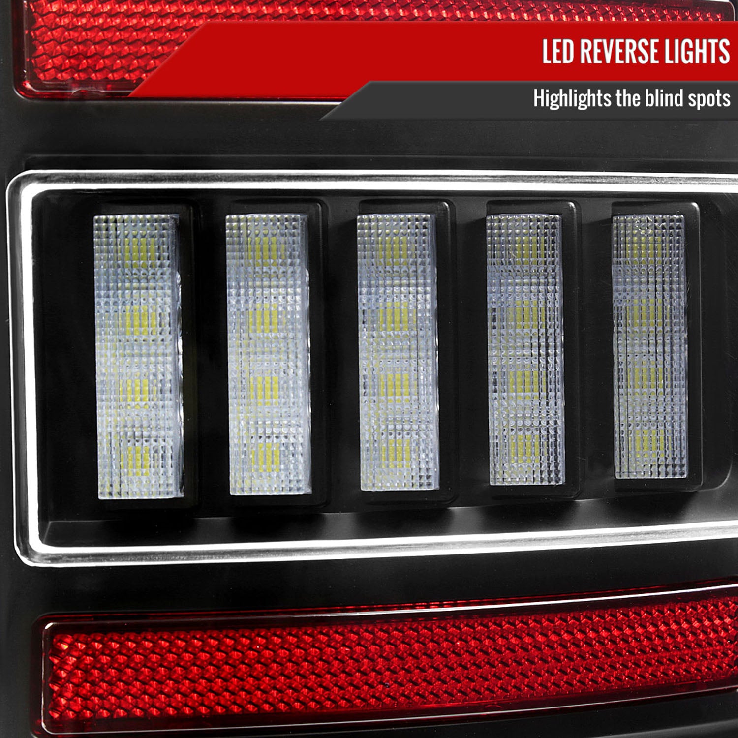 2002-2006 Dodge RAM 1500/2500/3500 White LED Bar Tail Lights Matte Black/Clear