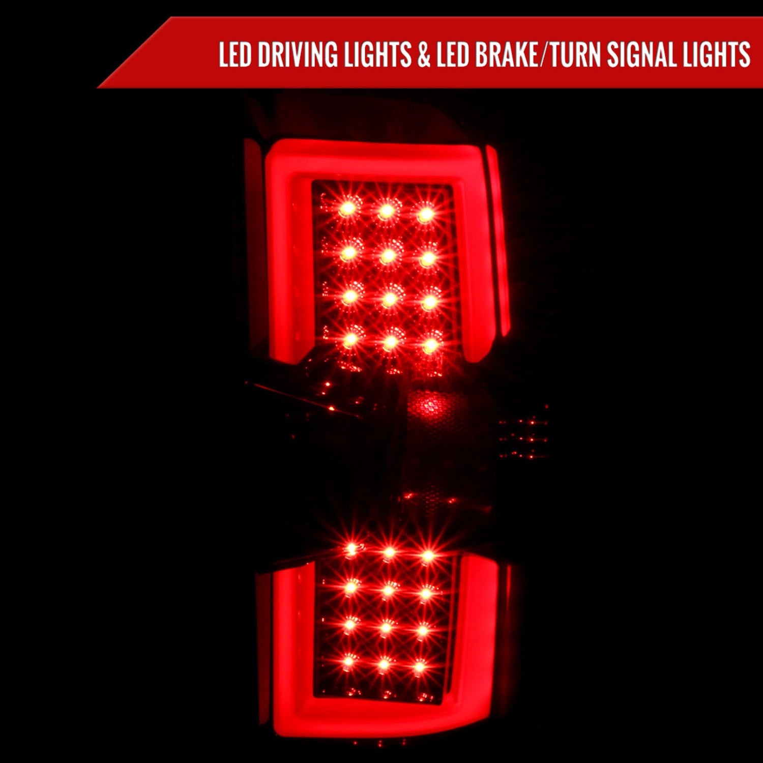 2014-2018 Chevy Silverado 1500 2500HD /Sierra 3500HD LED Tail Lights Jet Black