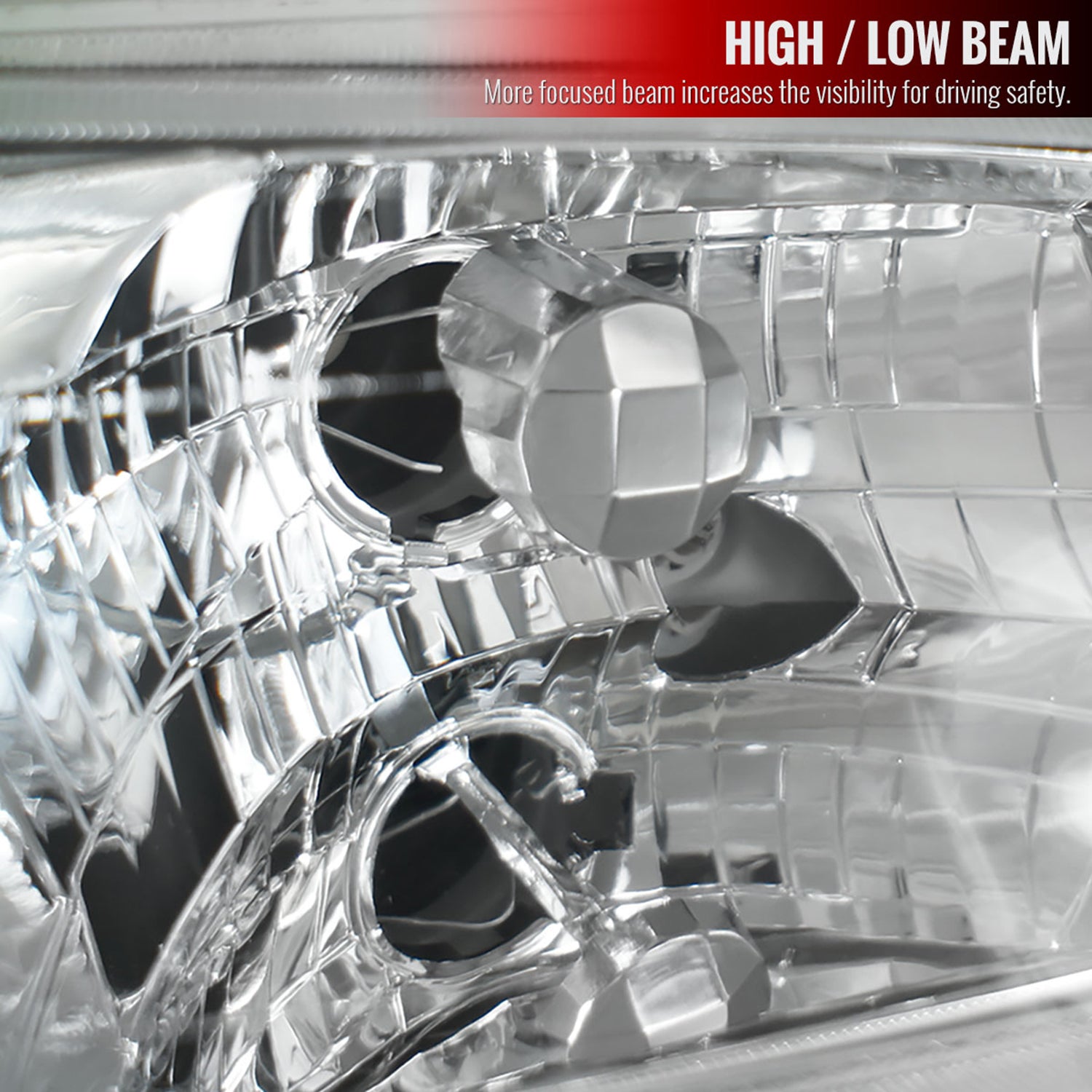 1992-1995 Honda Civic Factory Style Crystal Headlights Chrome/Clear Lens