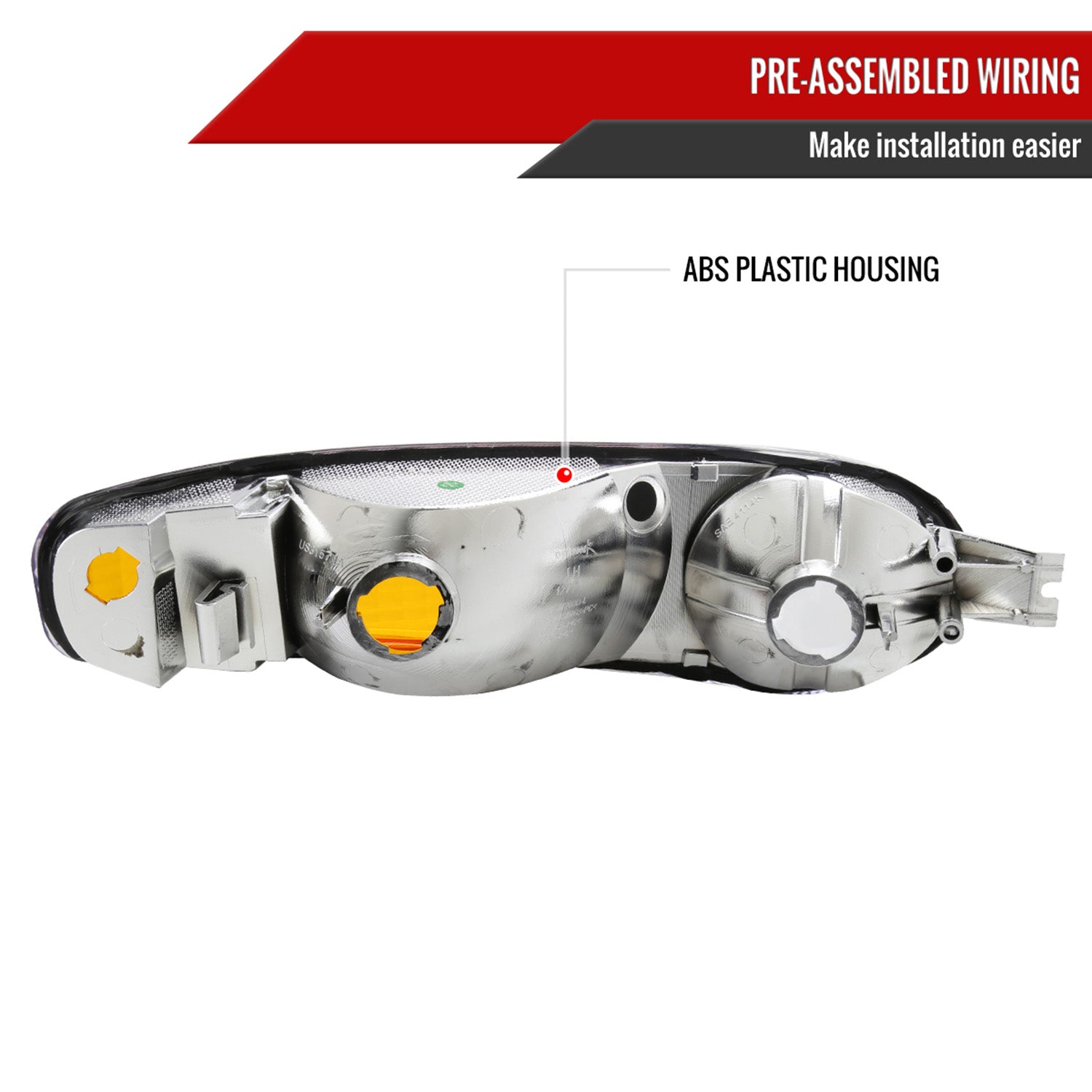 1999-2006 GMC Sierra/ 00-2006 Yukon XL Denali Turn Signal Bumper Lights Chrome