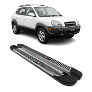 2005-2010 Kia Sportage Running Boards Side Steps Silver & Black