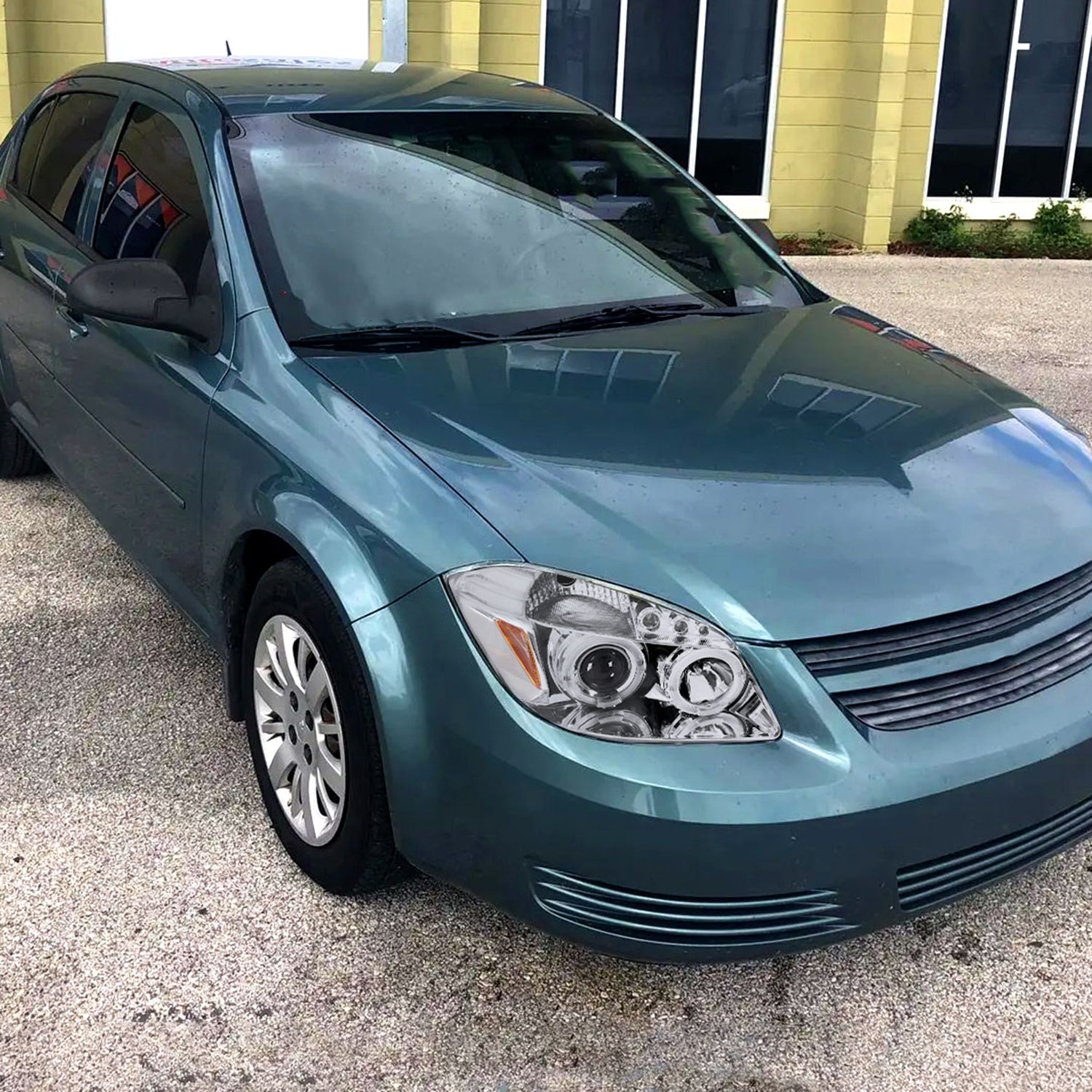 2005-2010 Chevy Cobalt Pontiac /Pursuit Dual Halo Projector Headlights Chrome