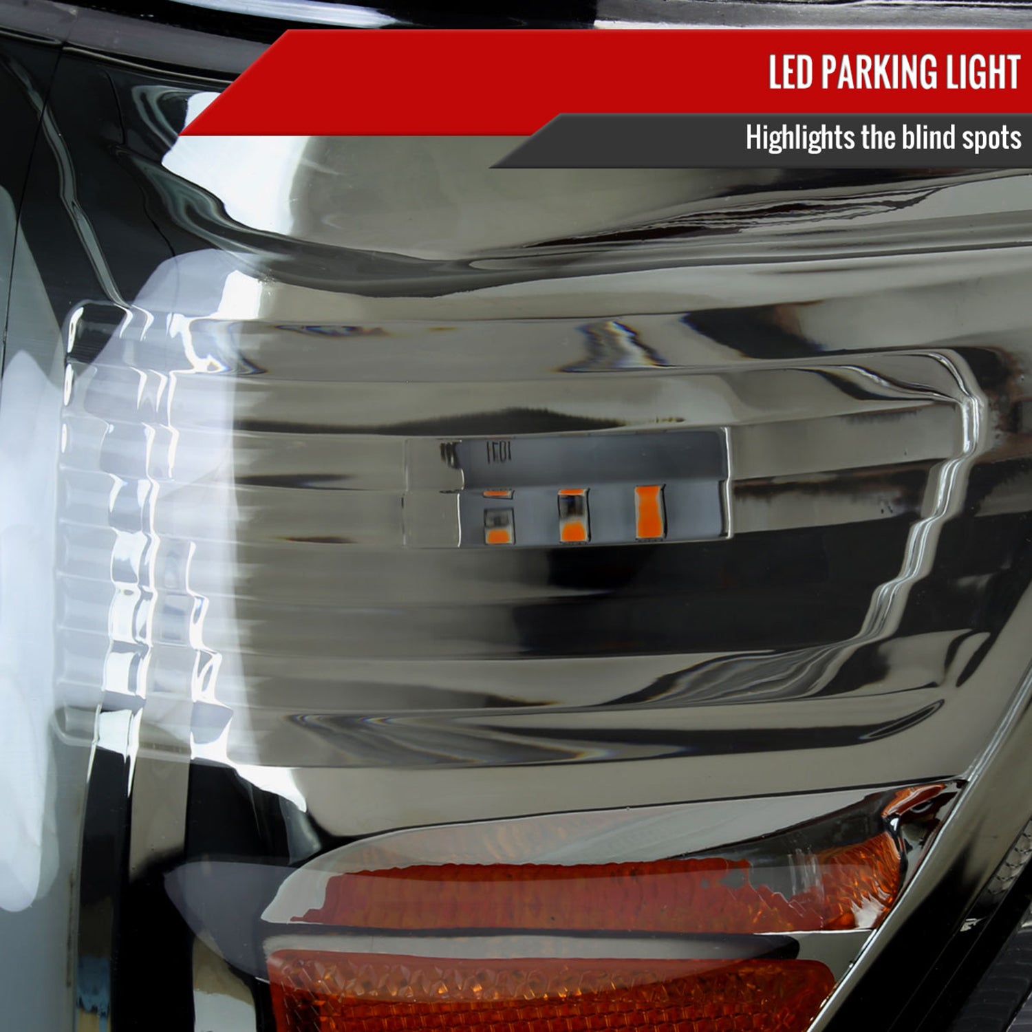 2012-2015 Toyota Tacoma LED C-Bar Headlights LED Parking Light Chrome/Smoke