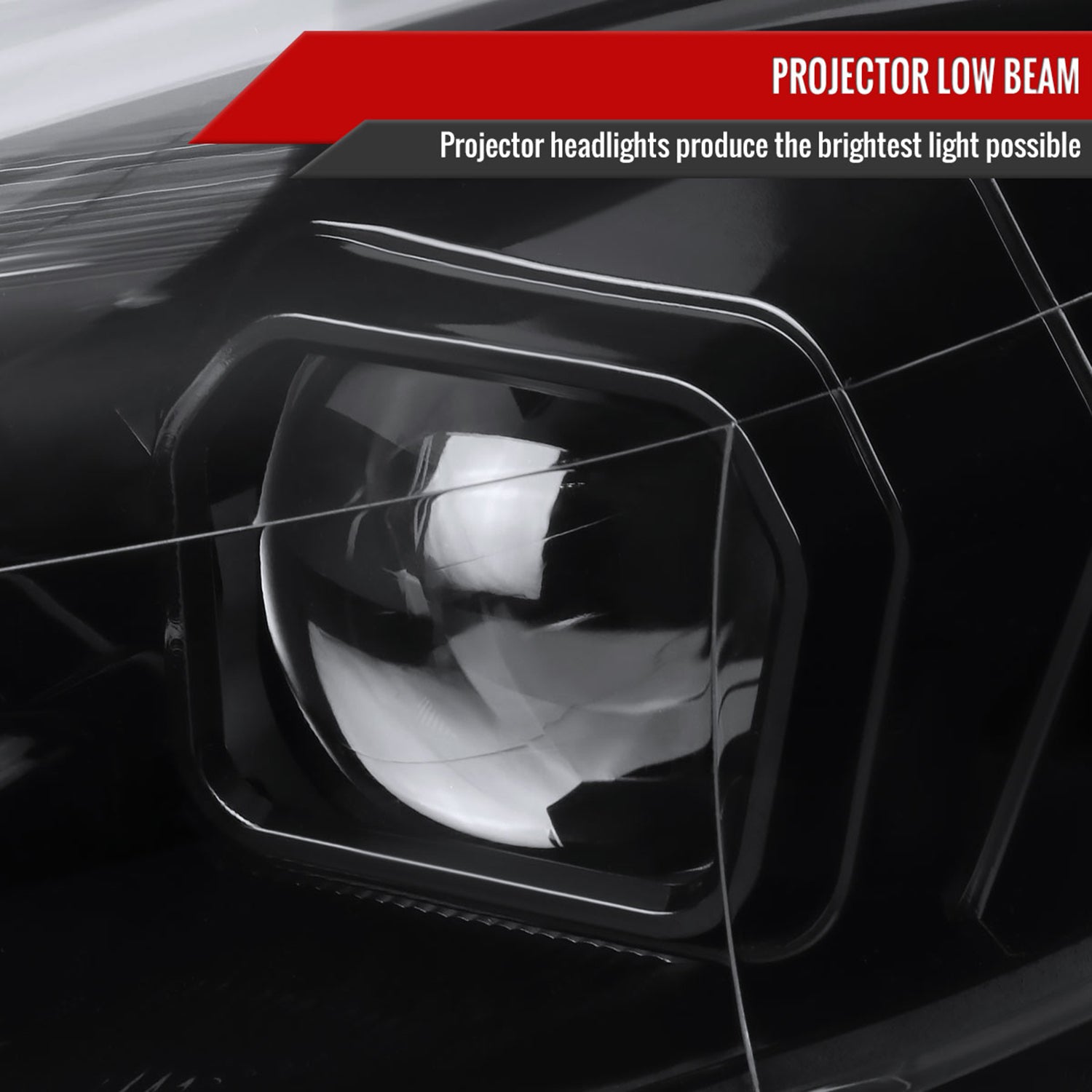 2015-2018 Ford Focus LED Signal Projector Headlights Jet Black/Clear