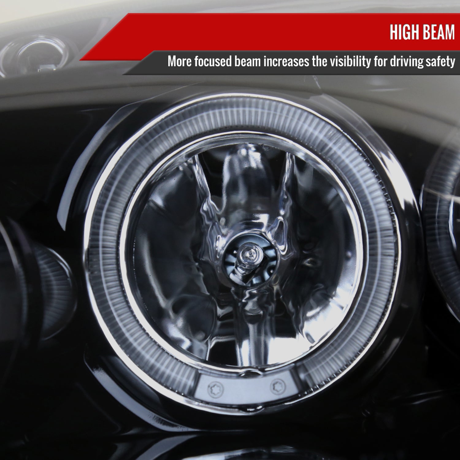 2006-2008 VW Golf Rabbit/ 2006-2010 Jetta Dual Halo Projector Headlights Smoke