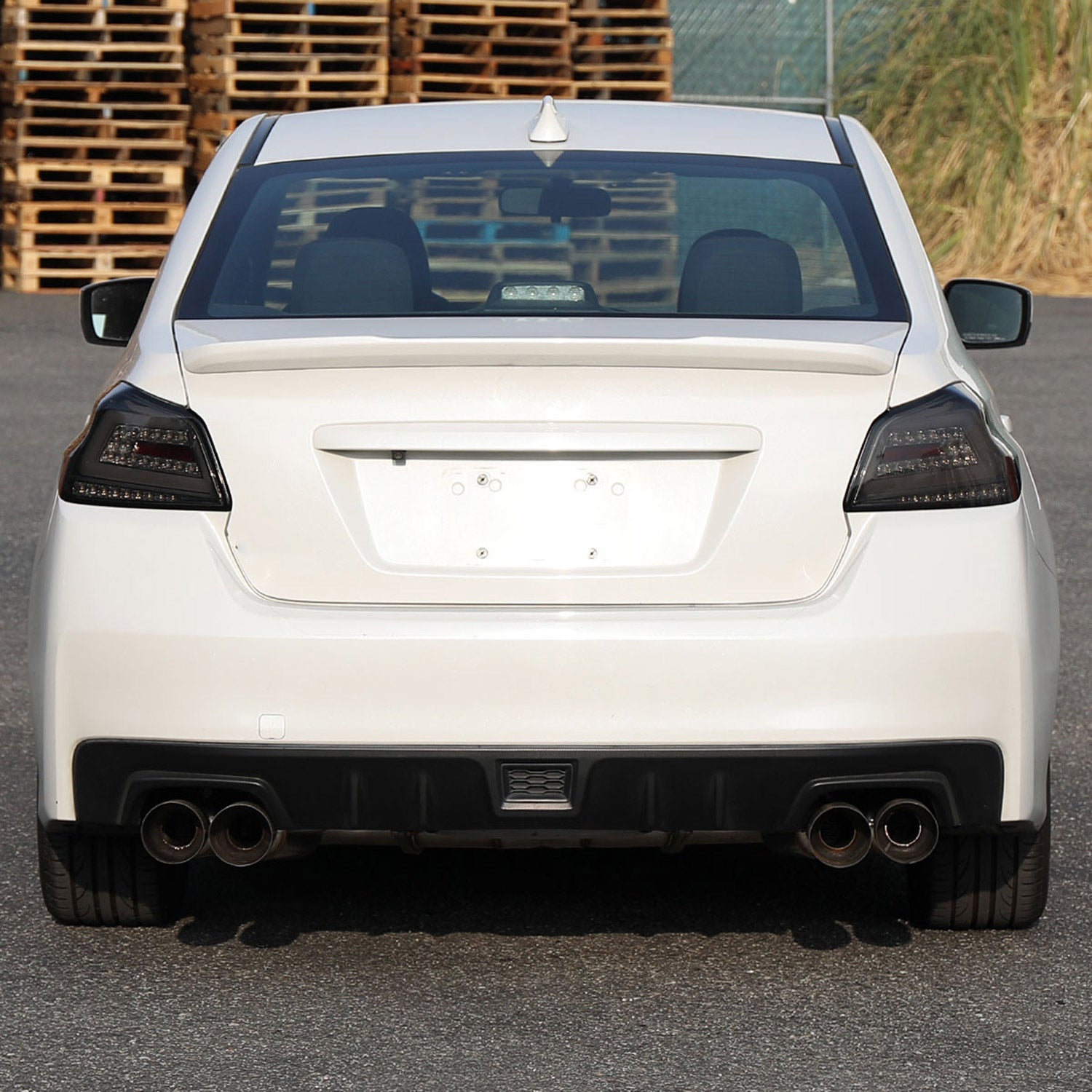 2015-2021 Subaru WRX Sequential White Bar LED Tail Lights Chrome/Smoke Lens