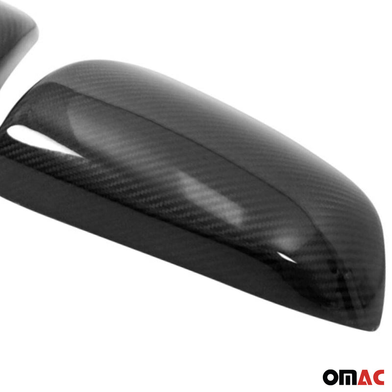 2013-2016 Audi A4 Side Mirror Cover Caps Carbon Fiber Black 2 Pcs