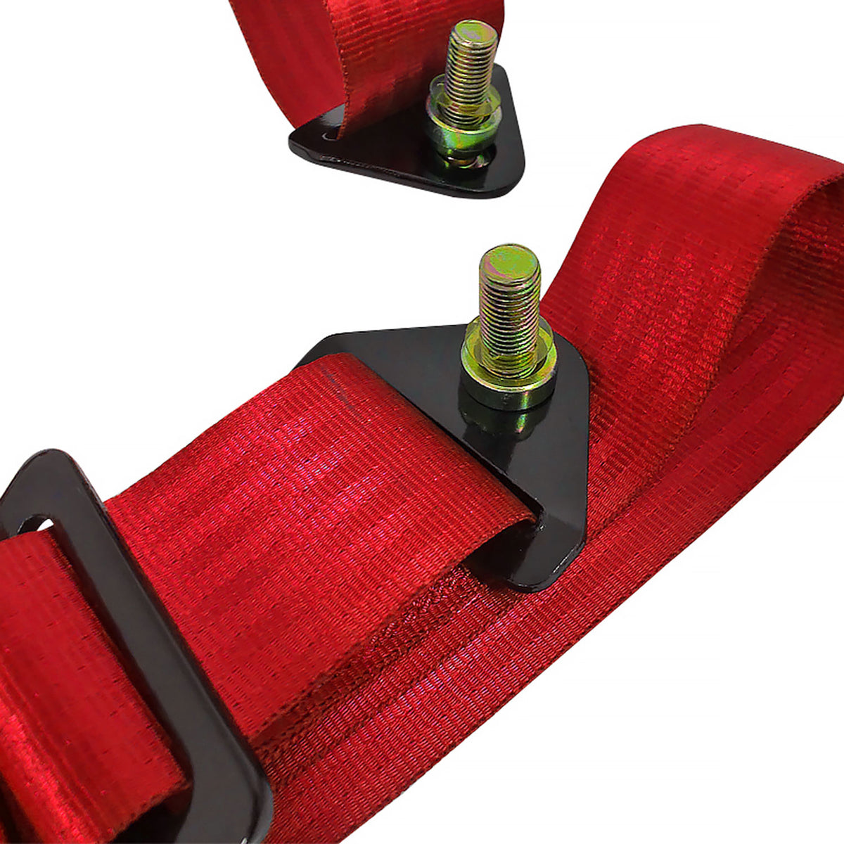 Universal 4 Point Interface Universal Red 4 Point Racing Seat Belt Buckle Safety Harness – OMAC USA