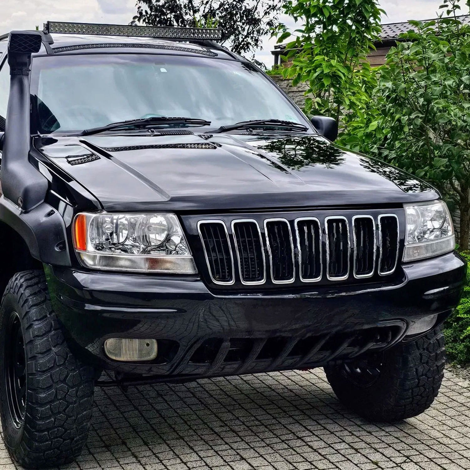 1999-2004 Jeep Grand Cherokee Factory Crystal Headlights Amber Reflectors