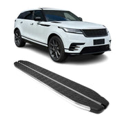 2018-2026 Land Rover Range Rover Velar Running Boards Side Steps Silver & Black