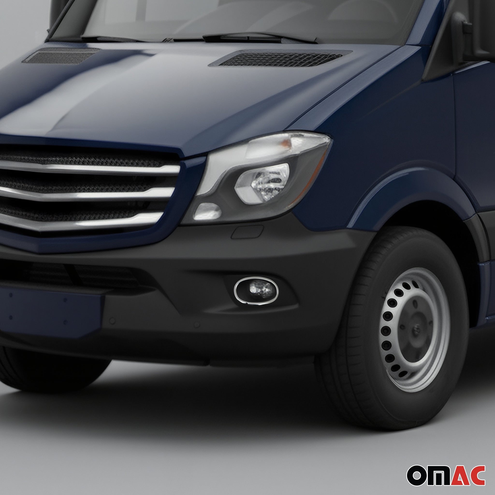 Fog Light Lamp Bezel Cover for Mercedes Sprinter W906 2013-18 S.Steel Chrome 2x