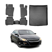 2009-2017 VW CC Floor Mats & Cargo Liner Full Set All Weather Black