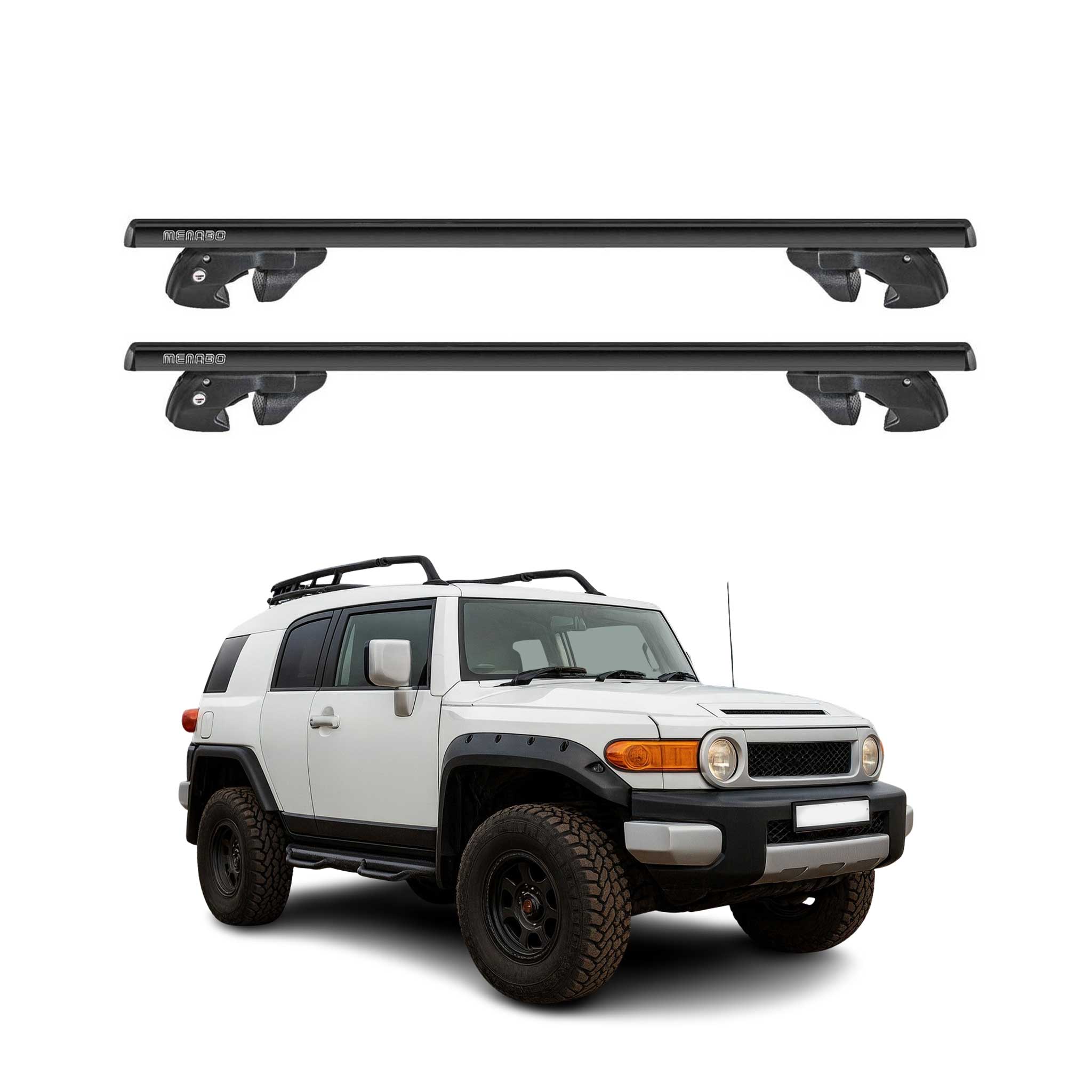 2007-2014 Toyota Fj Cruiser Roof Rack Cross Bars Black