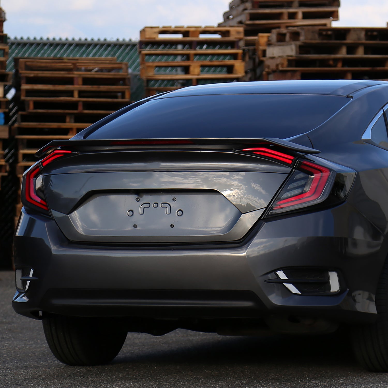 2016-2021 Honda Civic Sedan LED Tail Lights &Signal Lights Glossy Black/Smoke