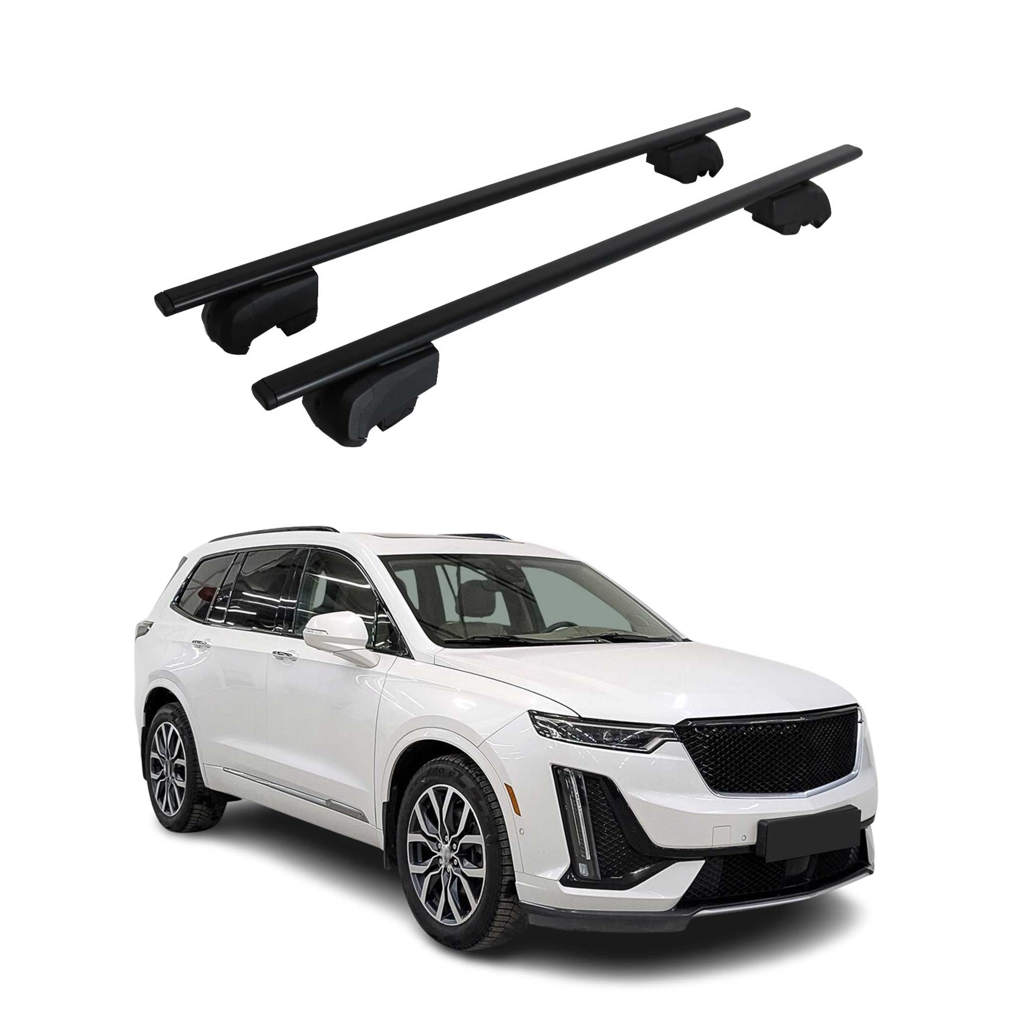 2020-2025 Cadillac XT6 Roof Rack Cross Bars Black
