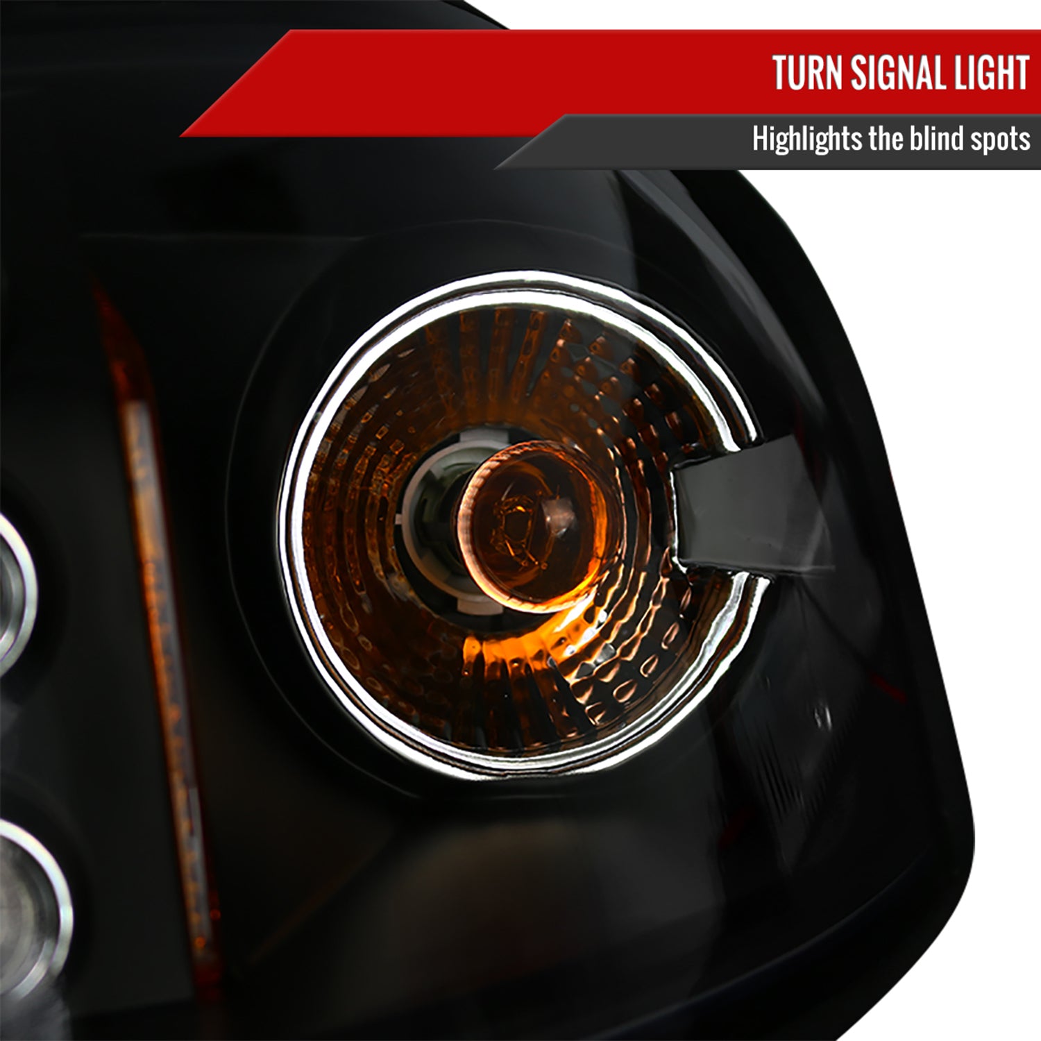 2000-2005 Chevy Impala Dual Halo Projector Headlights Matte Black/Clear Lens