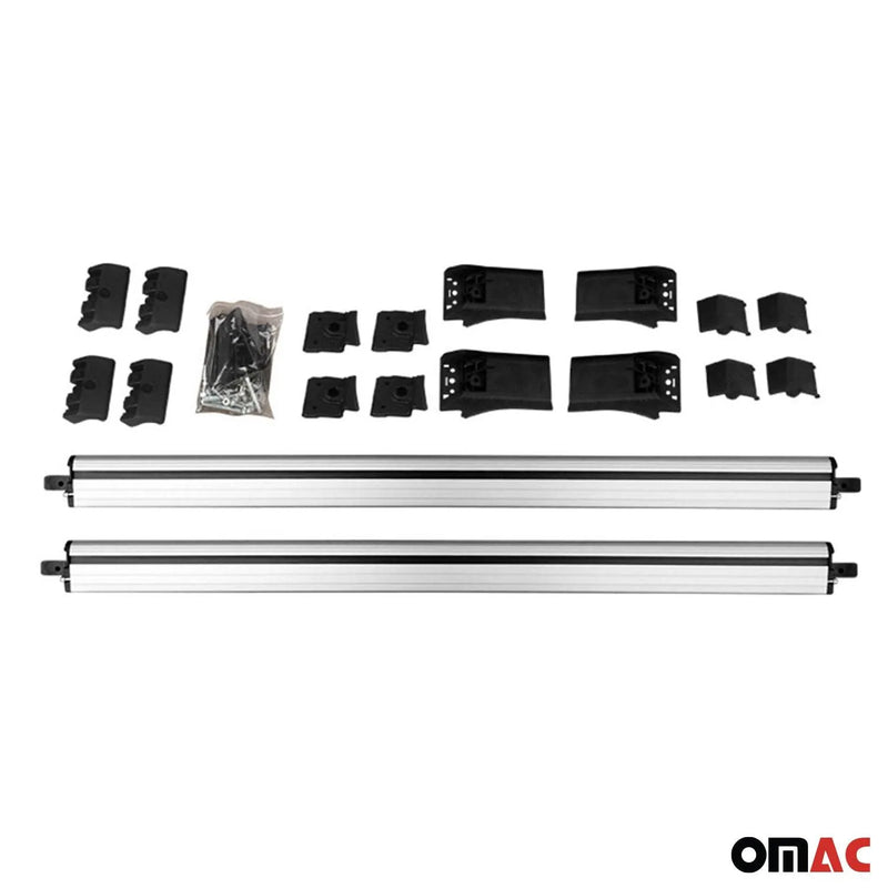 Raised Roof Rack Cross Bars Carrier for Ford Escape 2008-2012 Alu Silver 2x - OMAC USA