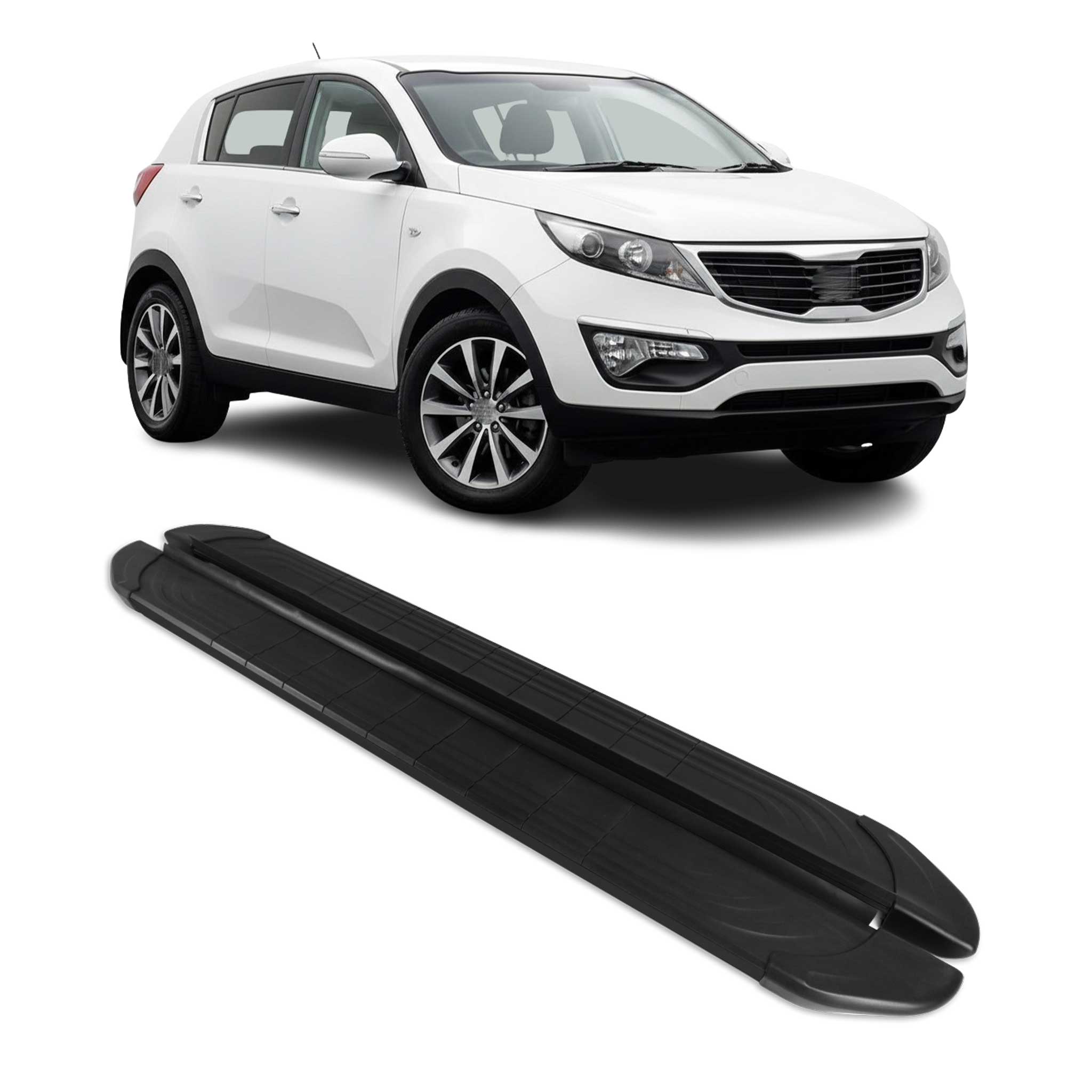 2011-2016 Kia Sportage Running Boards Side Steps Black