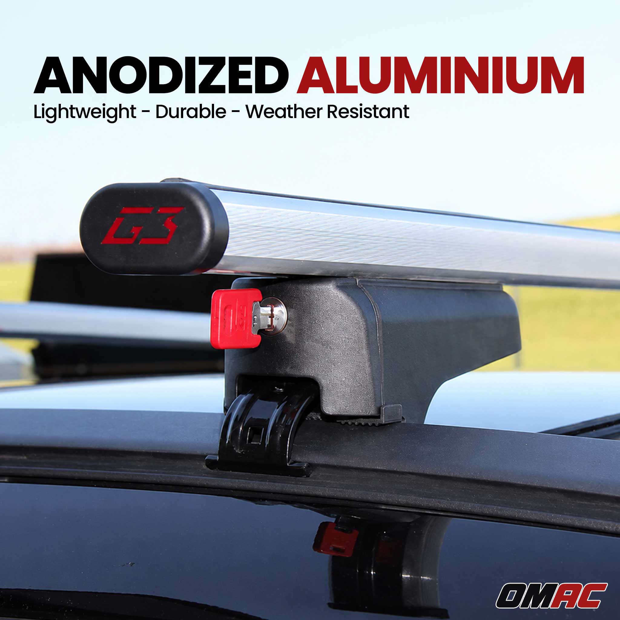 G3 Roof Racks for Mercedes GLC 2016-2022 Aluminium Lockable 165Lbs Gray