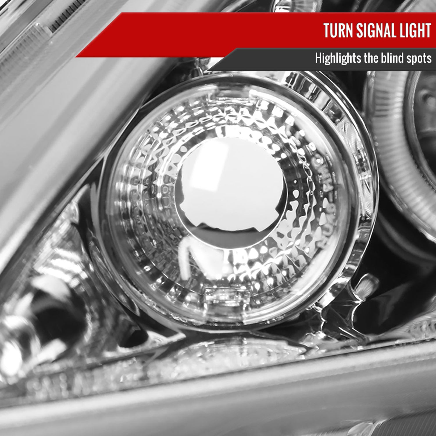 2003-2007 Honda Accord Dual Halo Projector Headlights Chrome/Clear Lens
