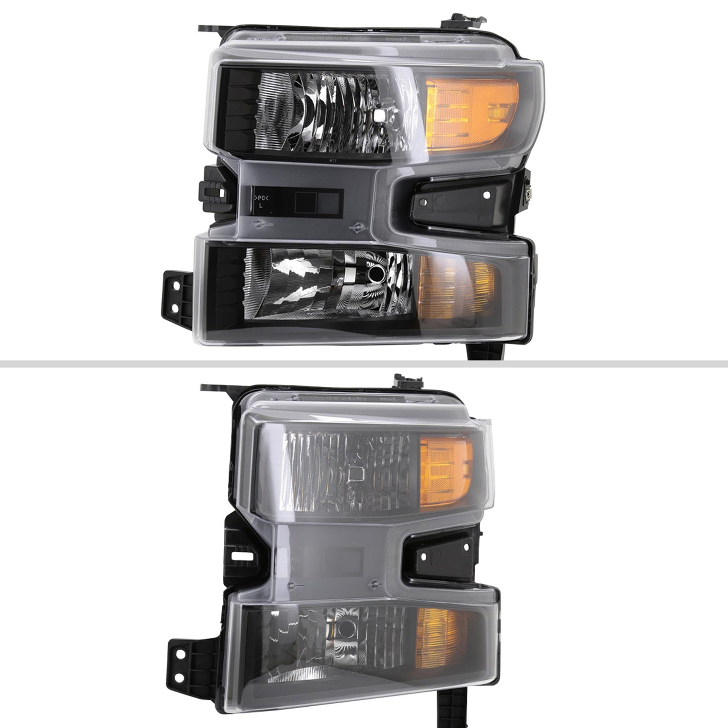 2019-2021 Chevy Silverado 1500 Factory Projector Headlight Matt Black/Clear