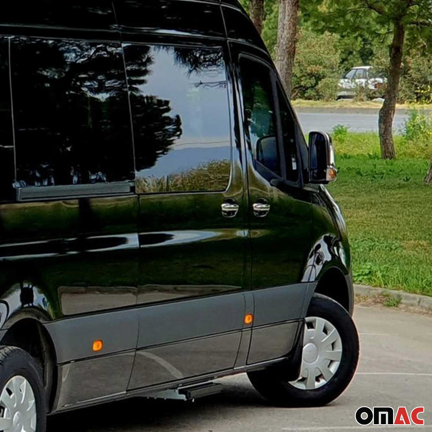 2019-2025 Mercedes Sprinter W907 910 Door Handle Cover Stainless Steel 2 Key Hole