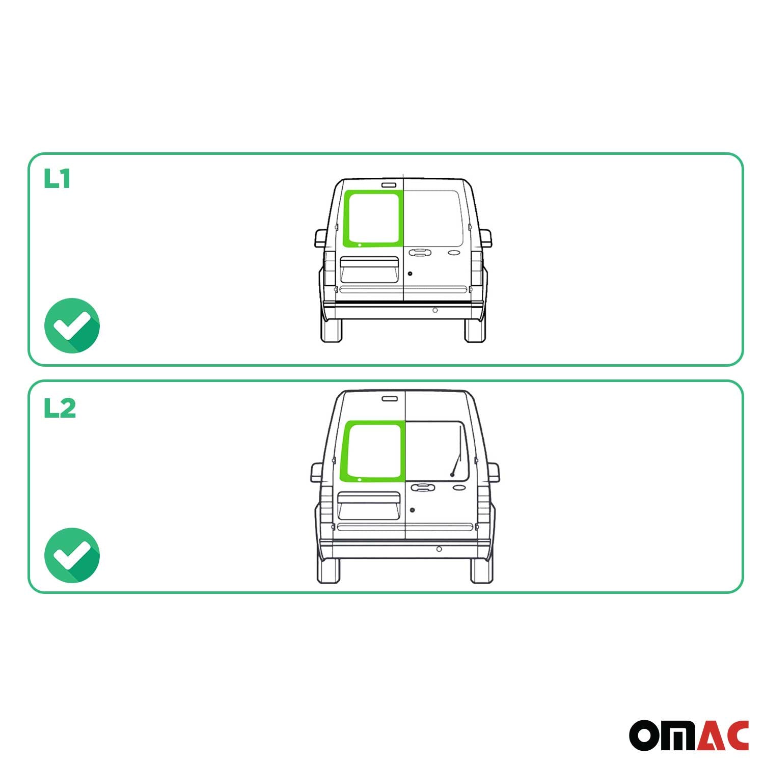 2010-2013 Ford Transit Connect Window Glass Right Side Rear L1 L2 Black