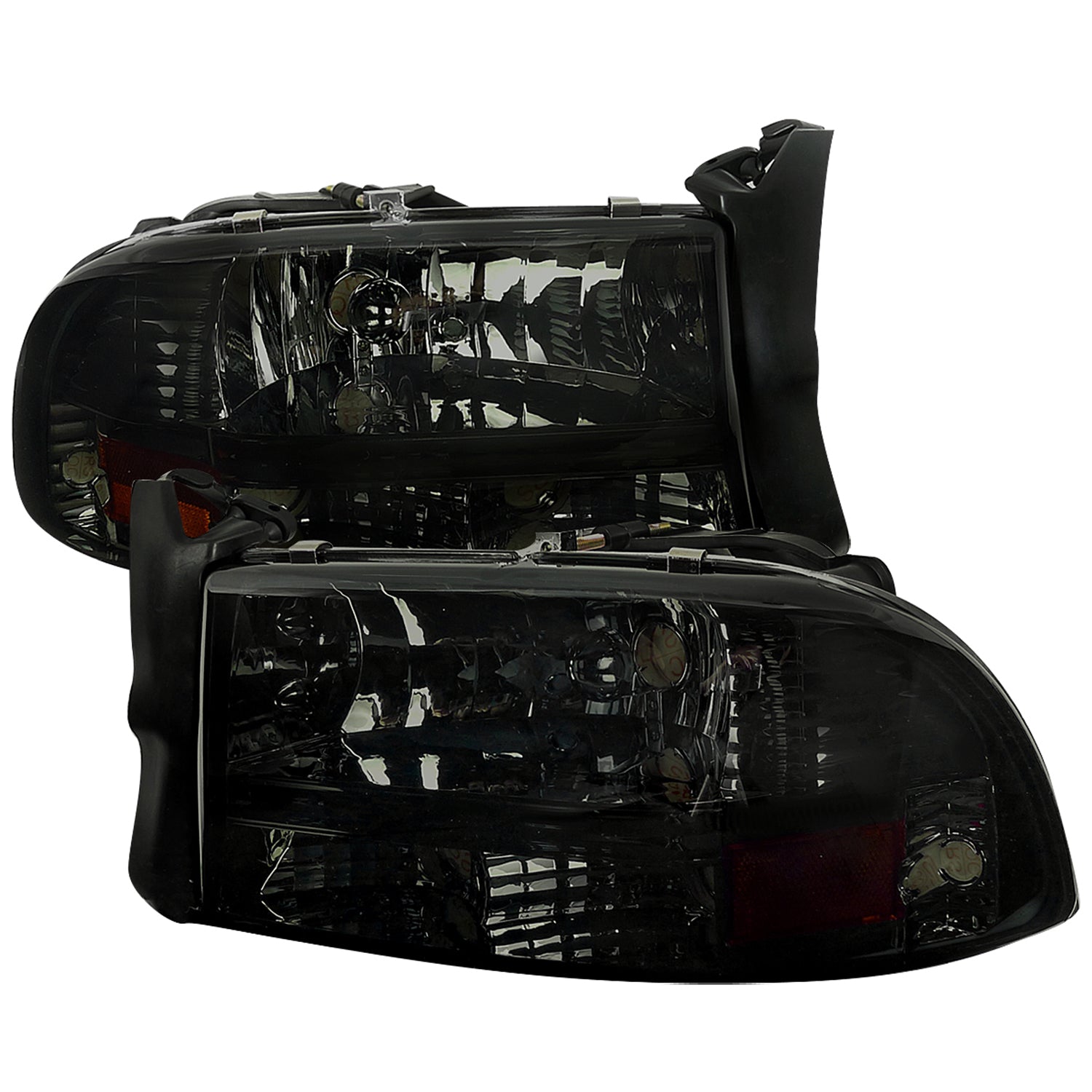 1997-2004 Dodge Dakota/98-2003 Durango Crystal Headlights Amber Reflector Smoke