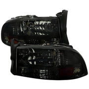 1997-2004 Dodge Dakota/98-2003 Durango Crystal Headlights Amber Reflector Smoke