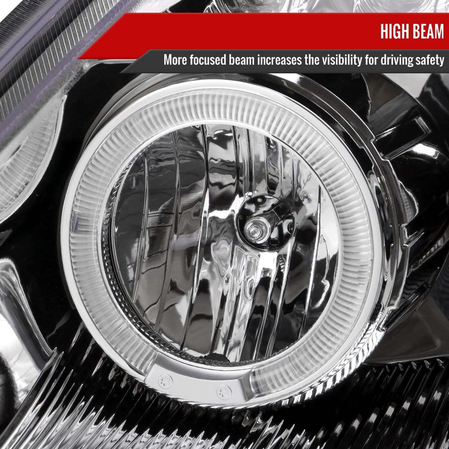 2003-2005 Nissan 350Z Dual Halo Projector Headlights Chrome/Clear Lens