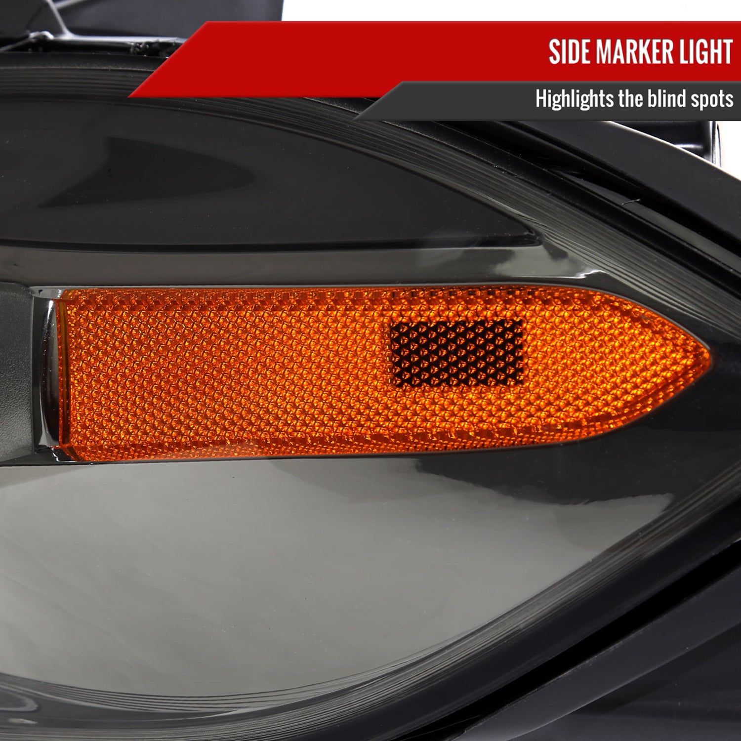 2013-2016 Dodge Dart Factory Headlights w/Projector High/Low Beam Chrome/Smoke