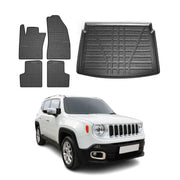 2015-2023 Jeep Renegade Floor Mats & Cargo Liner Full Set All Weather Black