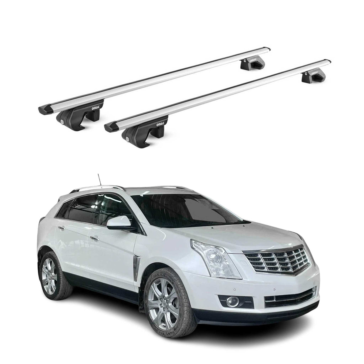 2010-2016 Cadillac SRX Roof Rack Cross Bars Silver