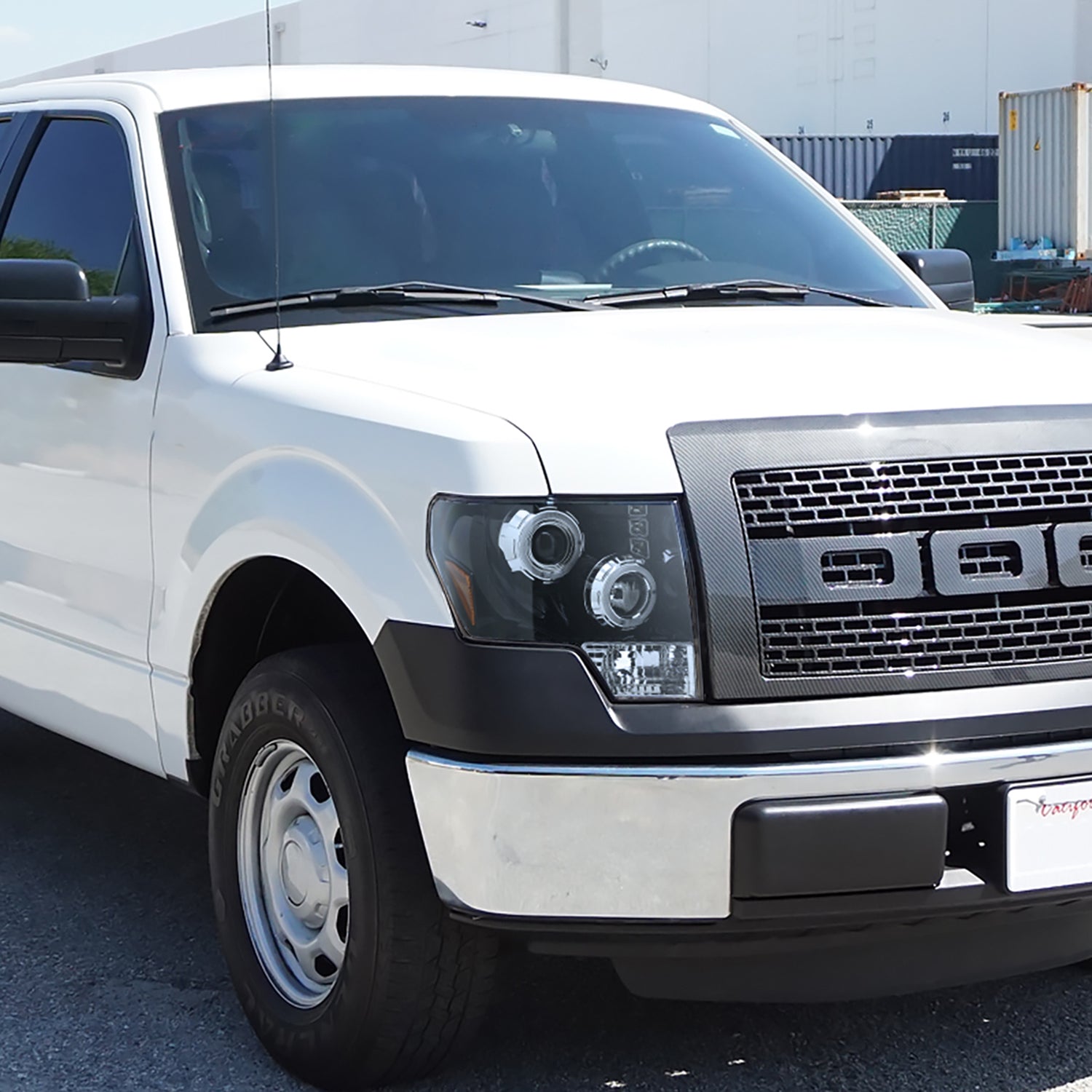 2009-2014 Ford F-150 Dual Halo Projector Headlights Jet Black/Clear Lens