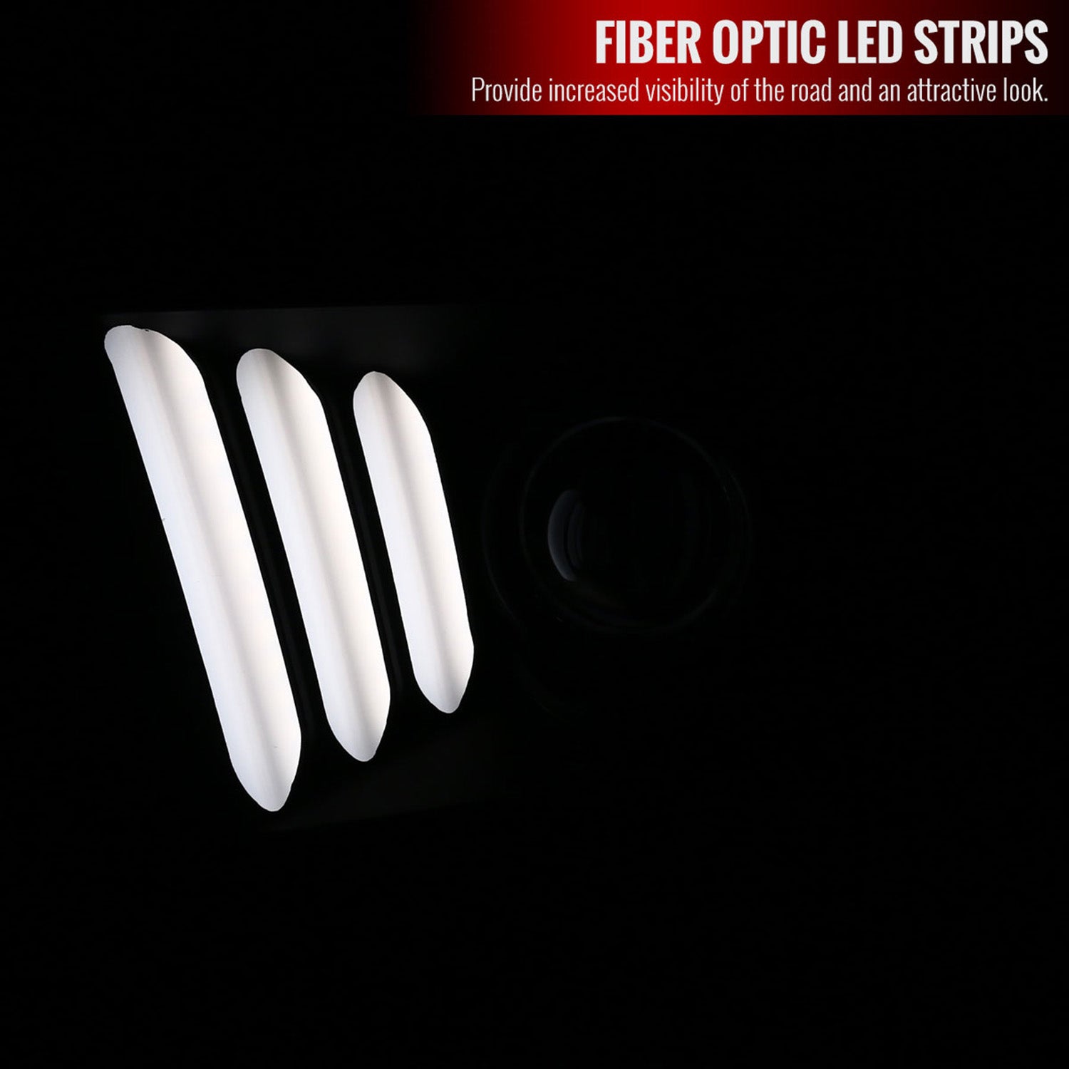 2005-2009 Ford Mustang LED Bar Projector Headlights Matte Black/Clear Lens