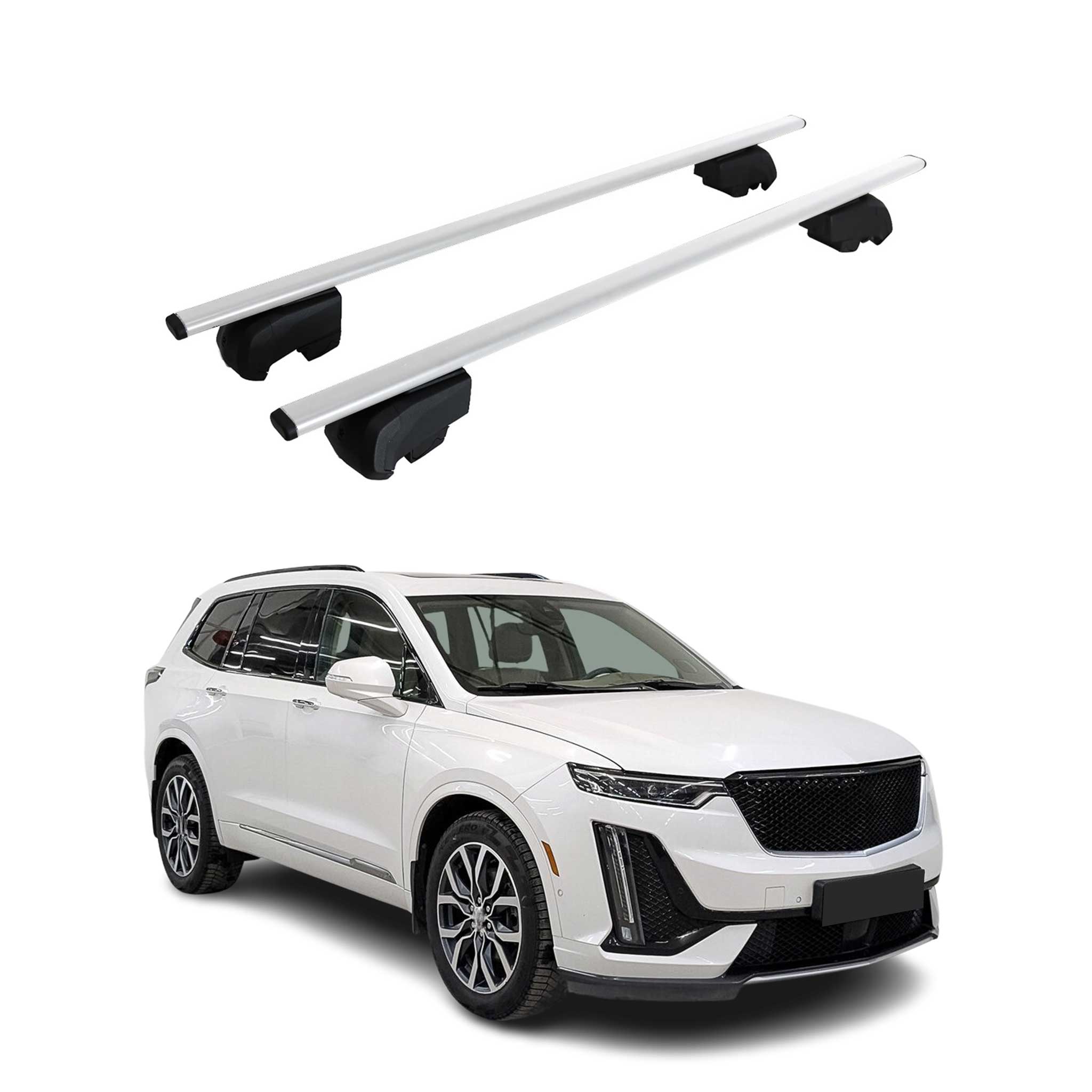 2020-2025 Cadillac XT6 Roof Rack Cross Bars Silver