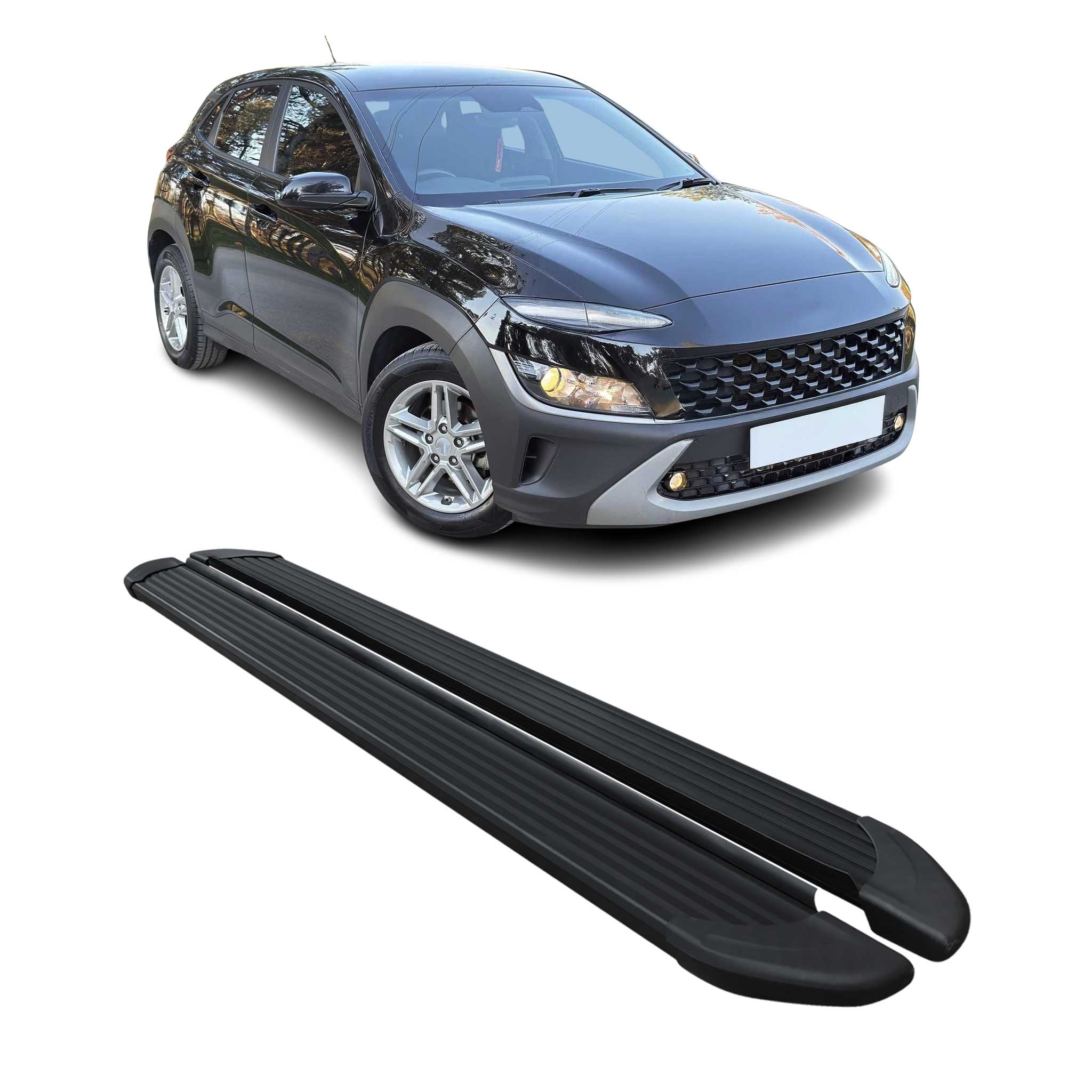 2018-2023 Hyundai Kona Running Boards Side Steps Black